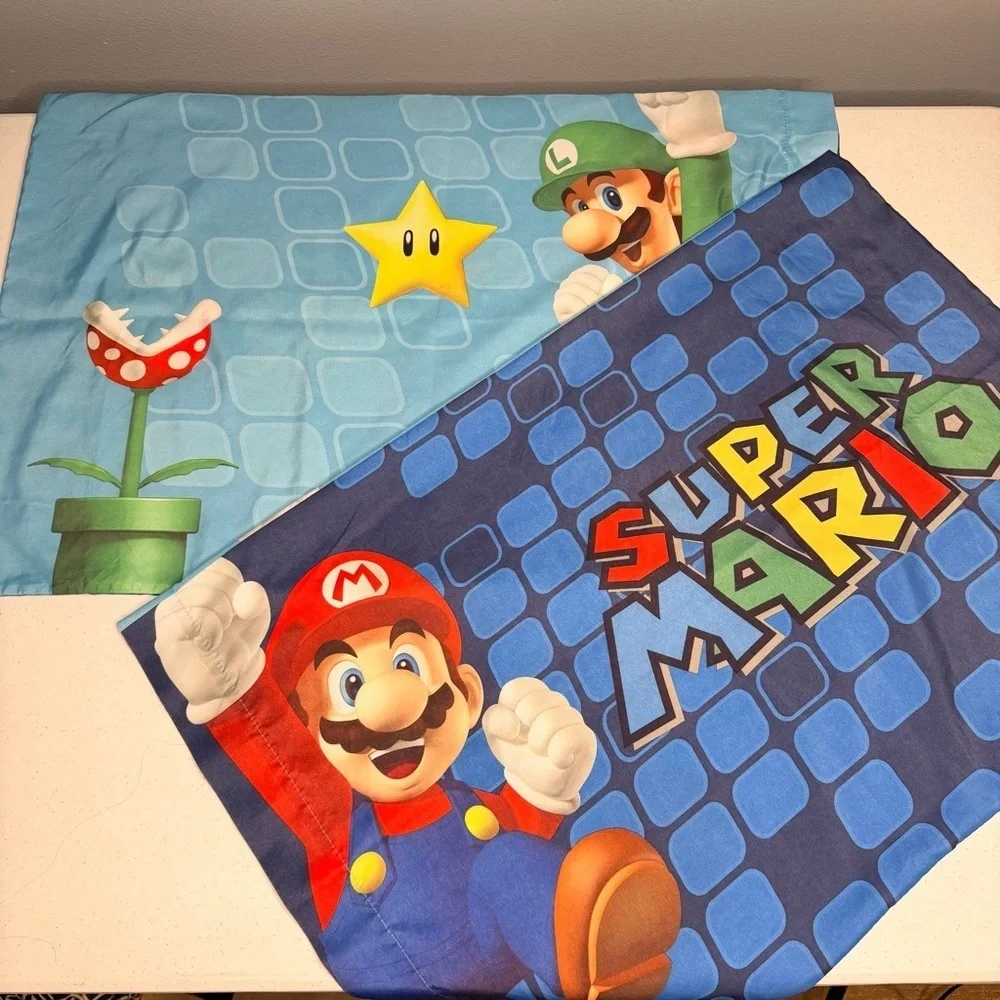 Pair of Super Mario Standard Pillowcases